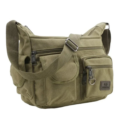 Men's Casual Sling Bag – Vintage Crossbody Messenger Shoulder Bag for Travel & Outdoor Use