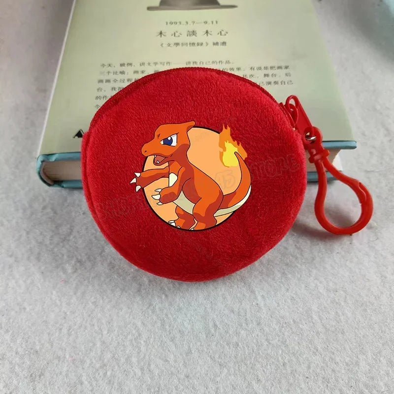 Pokemon Kids Plush Coin Purse — Pikachu, Charmander, Gengar, Squirtle & Charizard Mini Zipper Wallet for Boys & Girls