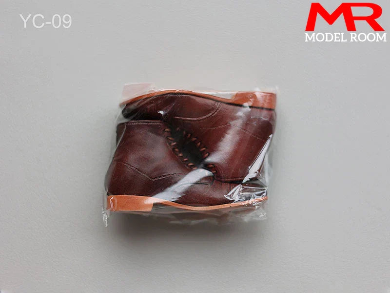 1/6 Scale Male Lace-Up Rubber Boots — Solid Soldier Shoes for 12'' Action Figures with Detachable Feet Dolls