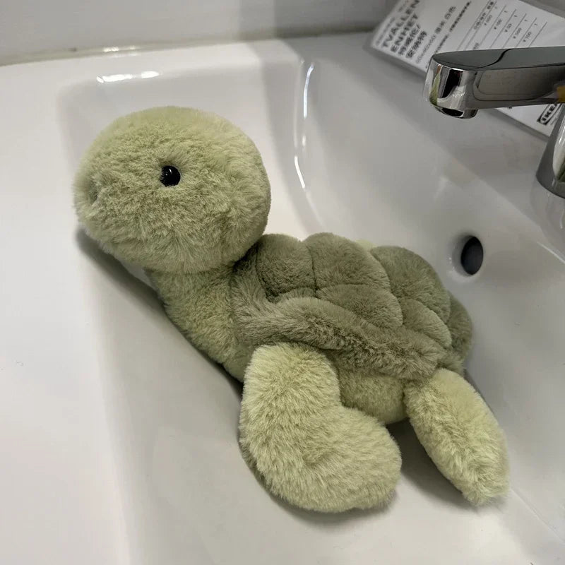 Kids’ Cute Super Green Stuffed Turtle Plush Toy – Soft Animal Gift, 28/35/40CM