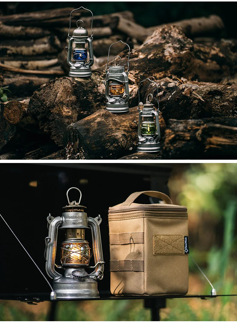 Thous Winds Memory Mini Oil Lamp – Portable Retro Camping Lantern for Hike, Picnic, and Backpacking