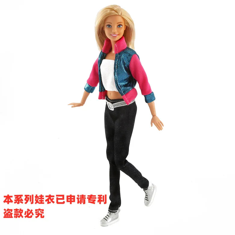 Fashion Doll Clothes for Barbie – Casual Dress, Pants & Trousers Outfit Accessories for Girls Gift Toy