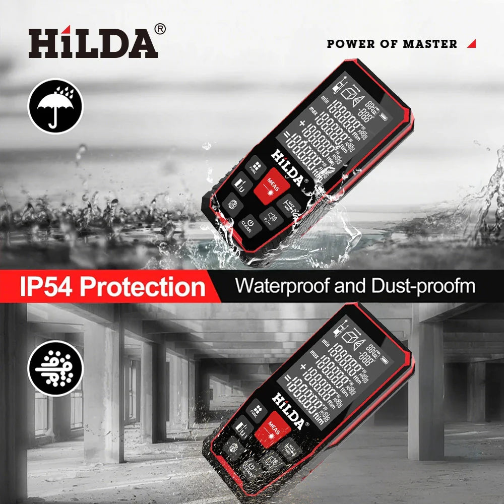 HILDA Laser Distance Rangefinder – 50M/100M/120M Professional Laser Measuring Tool
