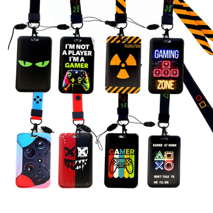 Gamer ID Card Holder Lanyard — Cool Credential Neck Strap & Badge Keychain for Men & Women
