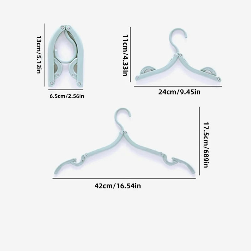 5/10PCS Foldable Portable Clothes Hangers – Travel-Friendly Multi-Functional Hanging Rack for Home & Business Trips