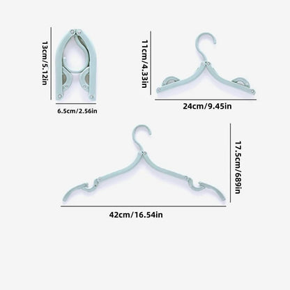 5/10PCS Foldable Portable Clothes Hangers – Travel-Friendly Multi-Functional Hanging Rack for Home & Business Trips