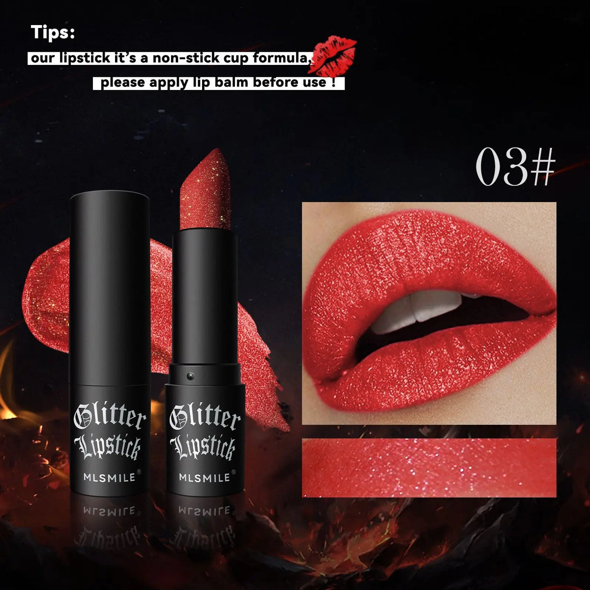 7-Color Glitter Lipstick – Waterproof, Long-Lasting Diamond Pearlescent Metallic Lip Gloss for Women