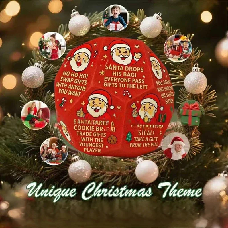 Christmas Dice Game – Party Toy Props for Family & Friends, Truth or Dare Gift Exchange