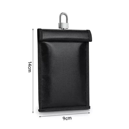 Waterproof Fireproof Car Key Signal Shielding Bag – RFID Blocking Faraday Pouch and Mobile Phone RF Signal Blocker Case