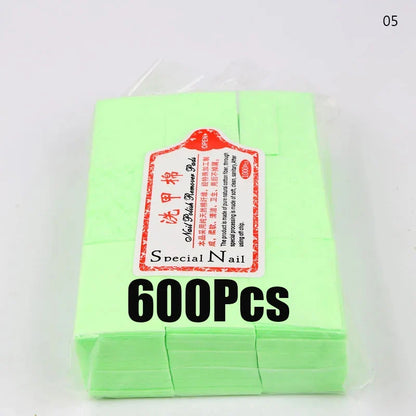 100–1000PCS Lint-Free Cotton Pads – Professional Nail Wipes for Gel Polish Removal & Nail Art Cleaning