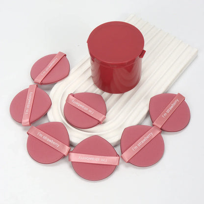 Karsyngirl 7-Piece Strawberry Makeup Sponge Set — Double-Sided Soft Cosmetic Puffs for Powder & Beauty Application