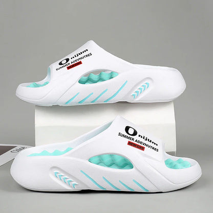 2024 Men’s Massage Slippers – Comfortable Indoor/Outdoor Slides & Beach Sandals, Sizes 38-47