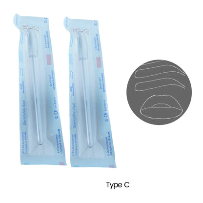 2PCS Eyebrow Marker Pens — Microblading & Permanent Makeup Surgical Skin Tattoo Accessories White Scribe Tools