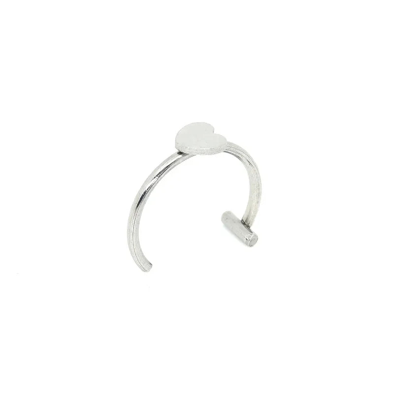 Stainless Steel Fake Nose Ring – Hoop Septum Rings, C-Clip Lip Ring, Non-Pierced Body Jewelry for Women