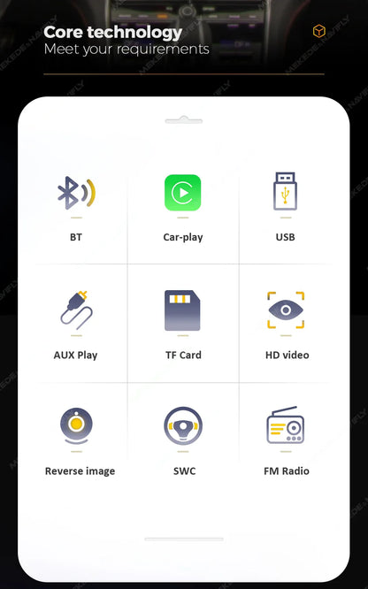 Carplay Android Auto 1 Din MP5 Player - 7 Inch Retractable Touch Screen, FM Radio, Mirror Link, Manual & Automatic Car Player
