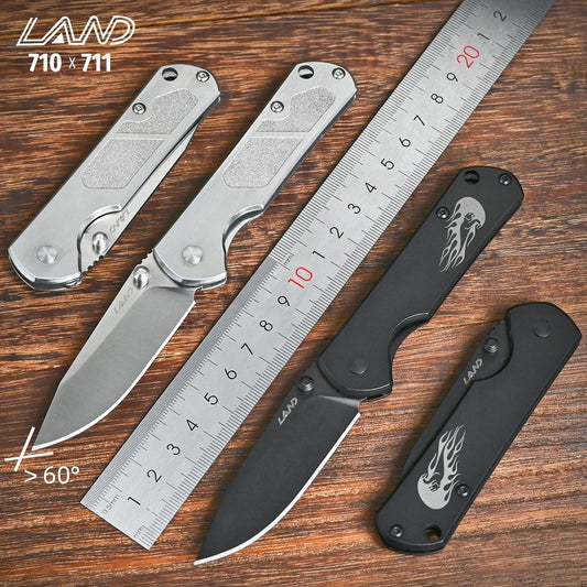 LAND 710/711 Outdoor Folding Knife – Pocket Nail File, Camping, Survival, Fishing & Hunting EDC Tool