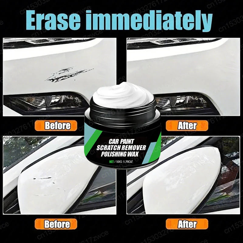 Car Scratch Remover Kit — Auto Swirl & Scratch Repair Polishing Compound with Anti-Scratch Wax