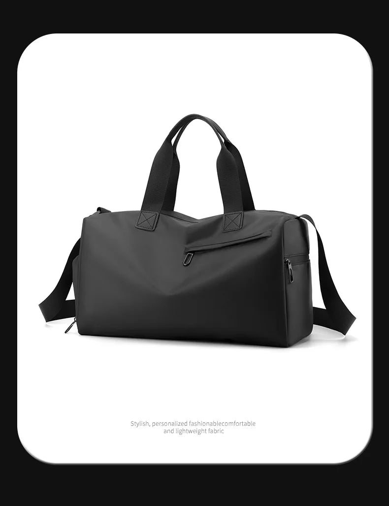 Zipper Large Capacity Oxford Travel Bag – Waterproof Fitness & Sports Luggage with Thickened Fabric