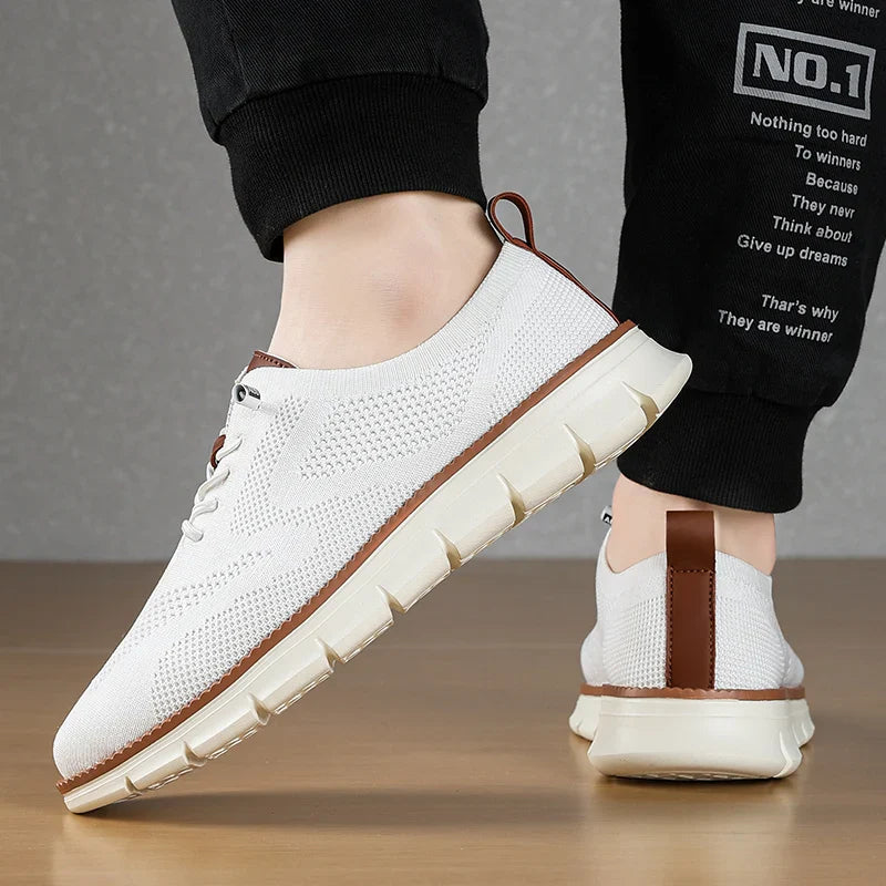 Men's Casual Sports Shoes - Anti-Slip, Wear-Resistant, Breathable Cushioning with Color Blocking Design