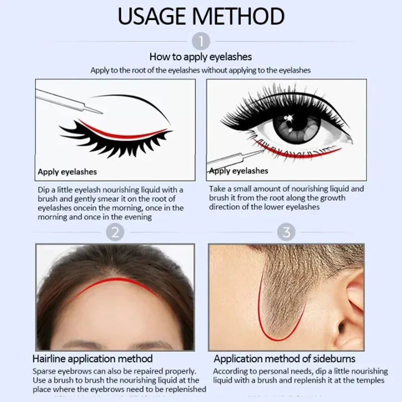 Eyebrow & Eyelash Growth Serum – Nourishing Follicles Enhancer for Thick Lashes, Intensive Lengthening Liquid 2024