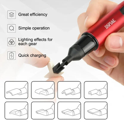 DSPIAE ES-A DIY Electric Reciprocating Sander – Grinding Pen with Sanding Heads for Plastic Models & Military Crafts