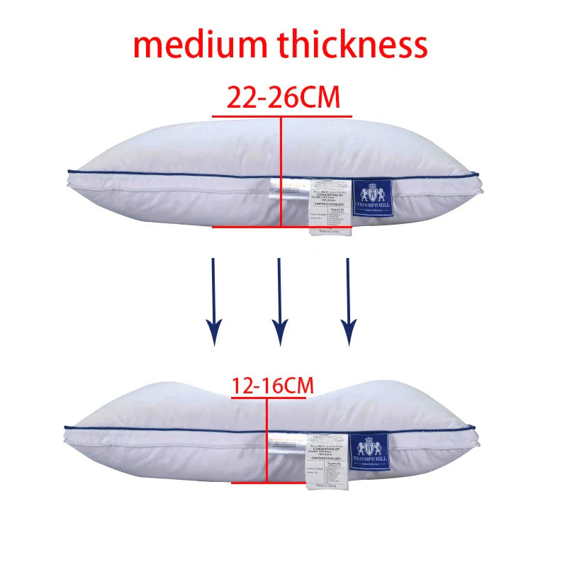100% Goose Down Pillow – Luxury Five-Star Hotel Quality, Soft & Supportive Sleep Pillow, Single Size
