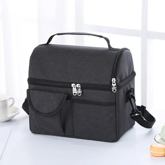 Reusable Insulated Lunch Bag 8L – Leakproof Waterproof Thermal Cooler & Warm Keeper Lunch Box for Men and Women, Multifunctional Carry Bag