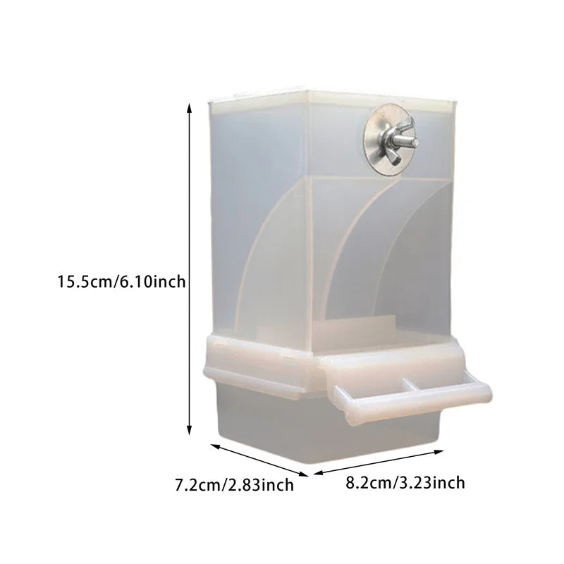 No-Mess Automatic Bird Feeder – Acrylic Parrot Seed & Water Dispenser for Small & Medium Parakeets Cage Accessories