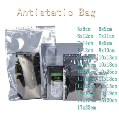 Transparent Anti-Static Shielding Bags – ESD Self-Sealing Pouches for Storage of Small Electronics & USB Accessories