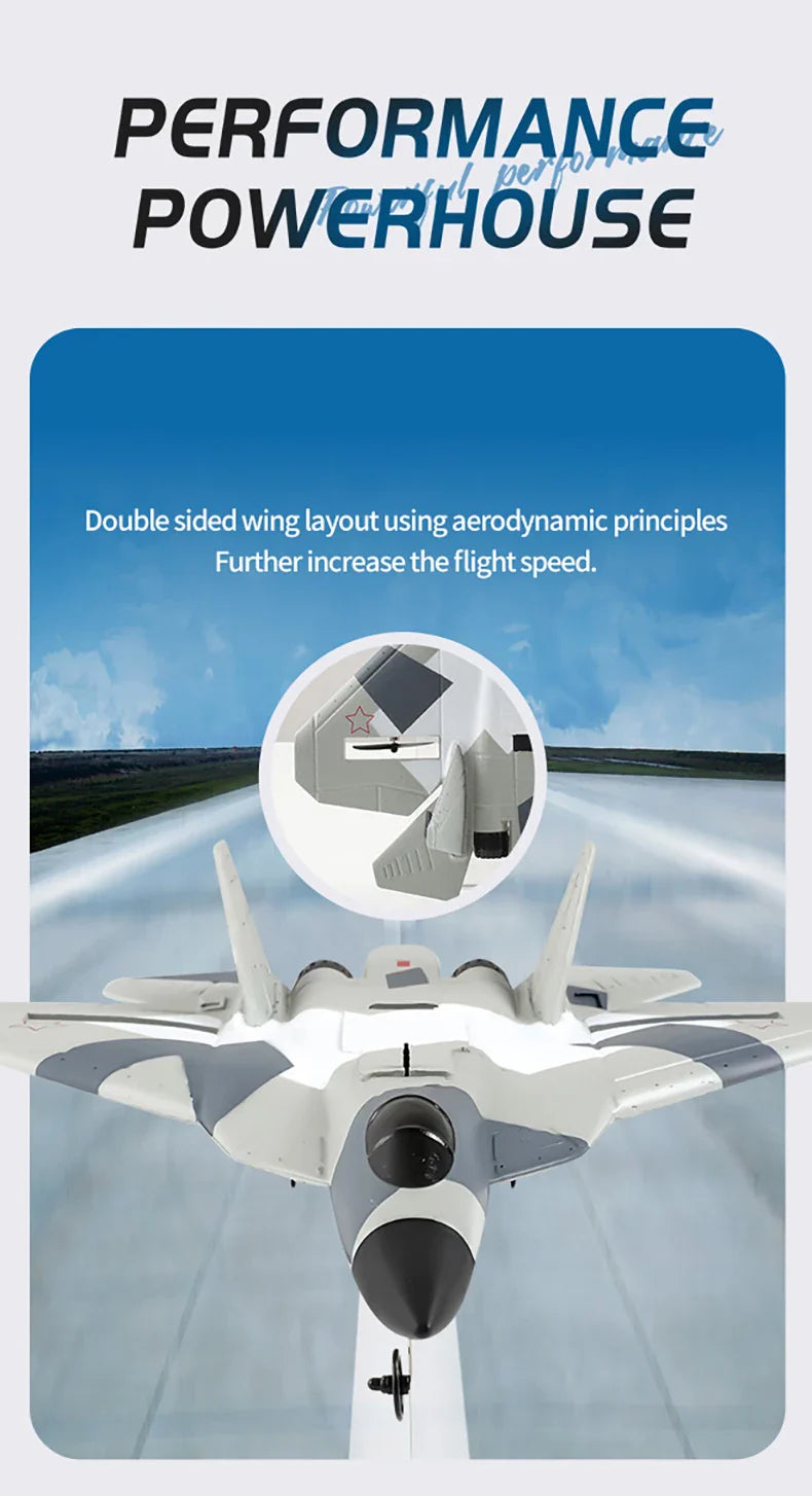 RC SU-35 Foam Fighter Jet – 2.4G Remote Control Glider Airplane Toy for Kids & Boys