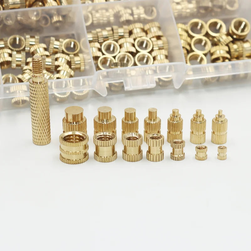 Heat Set Insert Tool Kit for 3D Printing – M2–M8 Brass Threaded Copper Nuts & Soldering Iron Tips