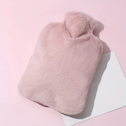 2000ml Winter Plush PVC Hot Water Bag – Explosion-Proof, Heat-Resistant Hand & Waist Warmer for Home and Bedding Gifts