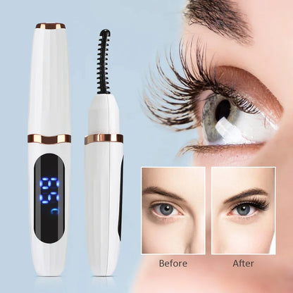 Electric Eyelash Curler – Fast Heating, Long-Lasting Natural Lash Comb, Professional Portable Heated Curling Brush