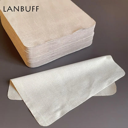 100PCS Grey Chamois Microfiber Cleaning Cloths – 145x175mm Eyeglasses, Lens, and Phone Screen Wipes