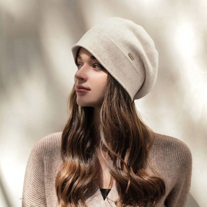 2022 Women’s Cashmere Blend Winter Hat – Soft Warm Wool Skullies, Beanies, Fedora Retro Beret, Boutique Style