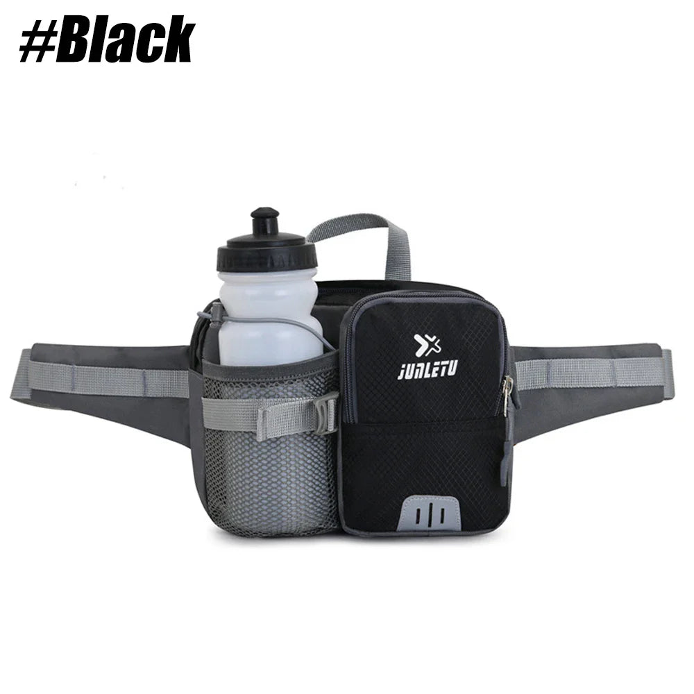 Water-Resistant Adjustable Fanny Pack – Multi-Pocket Waist Bag with Bottle Holder for Hiking, Running, Cycling & Travel