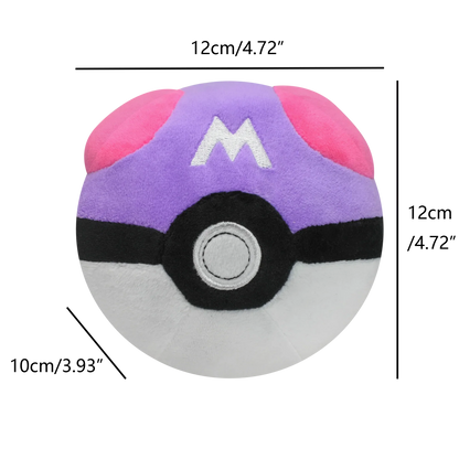 Master Ball, Great Ball & Ultra Ball Plush Toys – Soft Stuffed Backpack Pendant & Birthday Decoration Gift