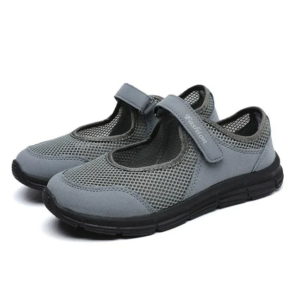 Women’s Breathable Mesh Vulcanized Sneakers – White Casual Walking Shoes, Fashion Work Shoes for Comfort & Everyday Wear