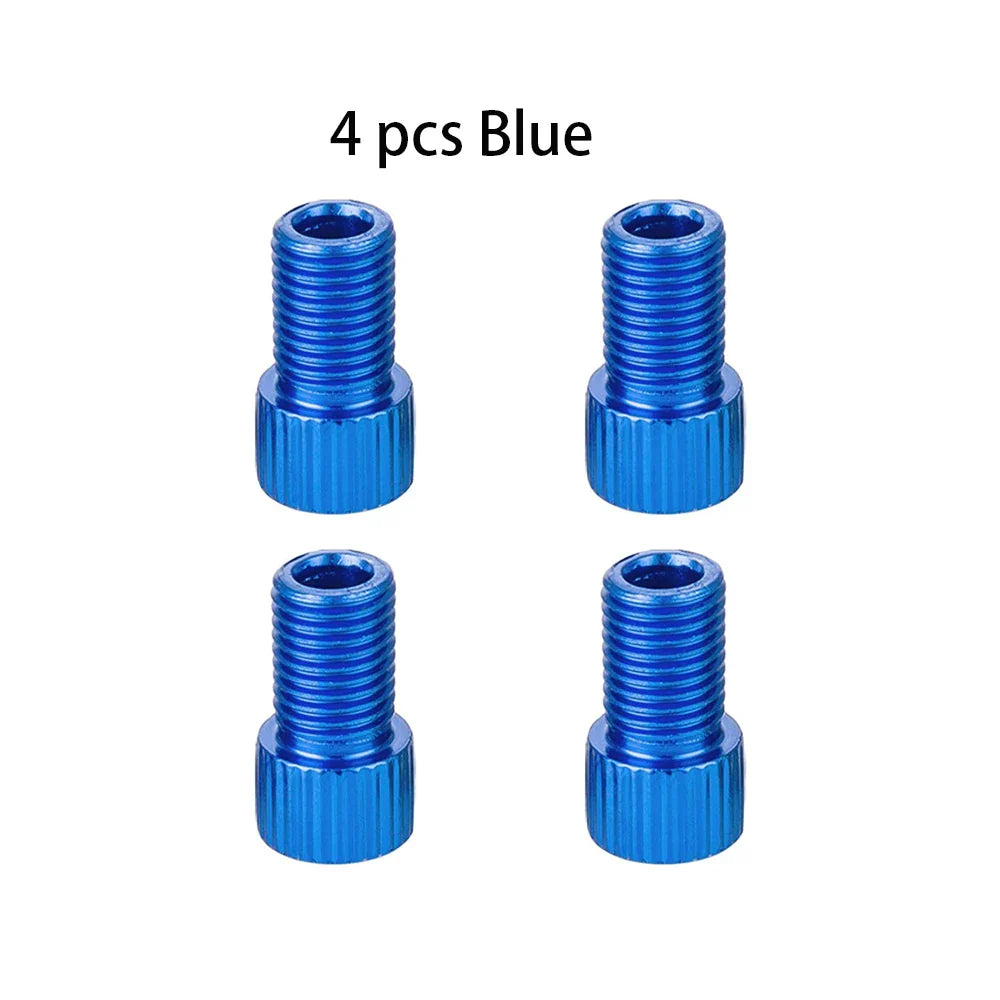 10-Color Aluminum Bicycle Valve Adapter – PRESTA to SCHRADER Converter for Bikes & Cars