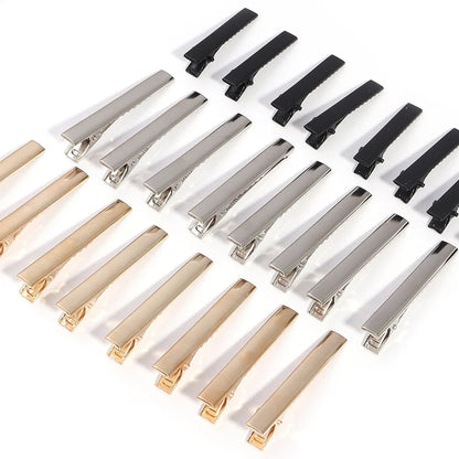 20-50PCS Metal Alligator Hair Clips – Single Prong Duckbill Curl Clips with Teeth for DIY Hair Styling Accessories