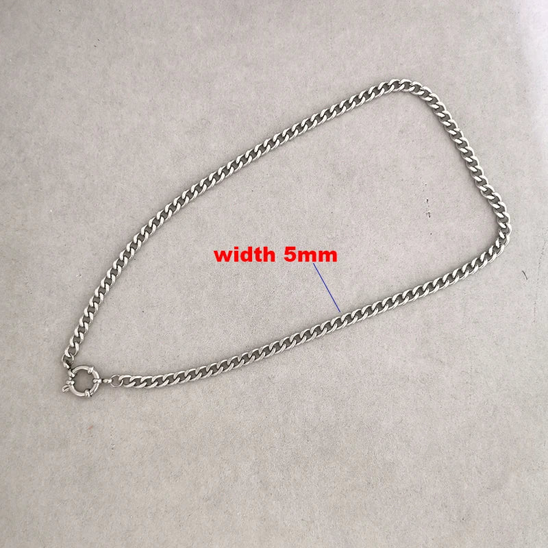 Spring Sailor Clasp Necklace – Stainless Steel Paperclip Link Chain Choker for Women & Men, Geometric PVD Gold Jewelry