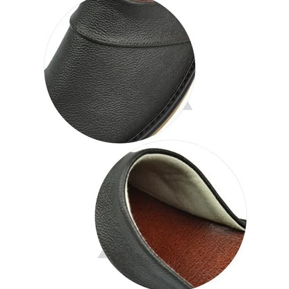 Men’s PU Leather House Slippers - Waterproof Soft Indoor Bedroom Shoes with Comfort Flat Sole