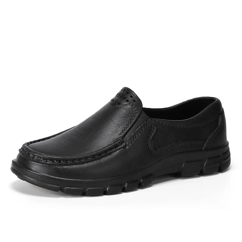 Chef Shoes for Men – Anti-Slip, Oil-Resistant Leather Work Shoes, Plus Size Business Casual with Soft Sole & Comfort