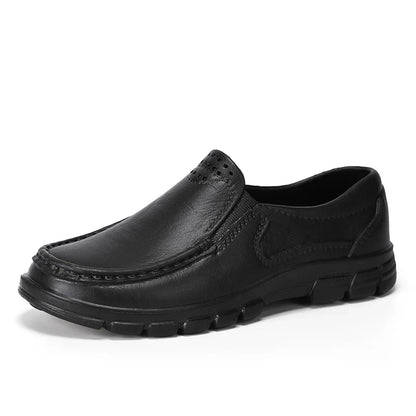 Chef Shoes for Men – Anti-Slip, Oil-Resistant Leather Work Shoes, Plus Size Business Casual with Soft Sole & Comfort