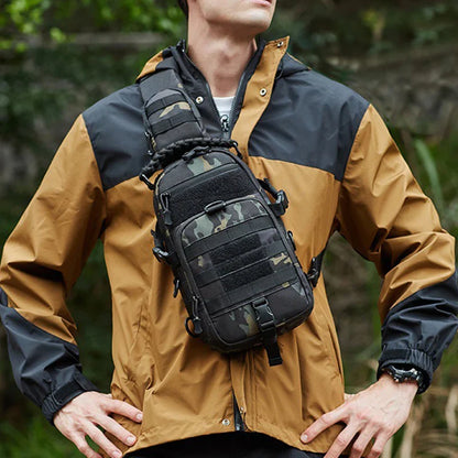 Camping Tactical Chest Bag – MOLLE Sling Backpack for Men, Outdoor Hiking, Cycling & Fishing