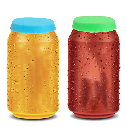 Reusable Beverage Can Covers - Silicone Soda Can Lids, Leak-Proof Sealing Protectors for Cans & Bottles