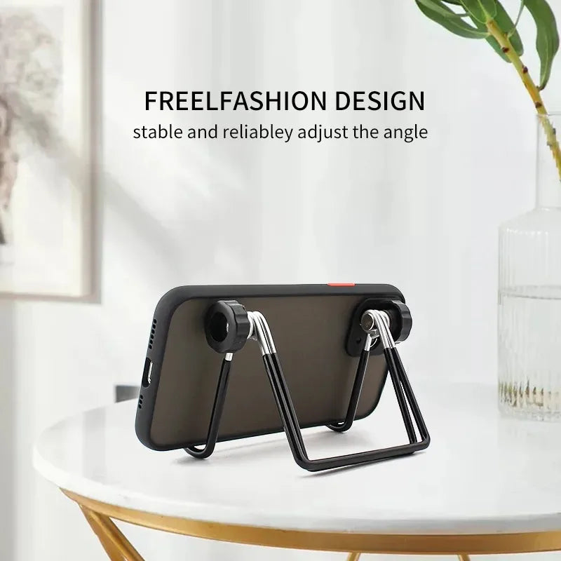 Portable Metal Tablet and Phone Stand - Foldable Desk Mount, Flexible for iPad, iPhone, Samsung, Huawei - Universal for Work, Home and Travel