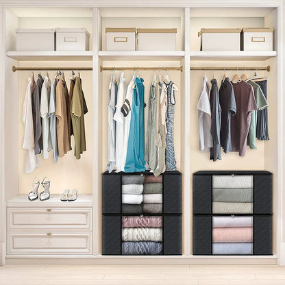 New Large Capacity Foldable Clothes Storage Bag — Blanket Organizer for Bedroom & Closet