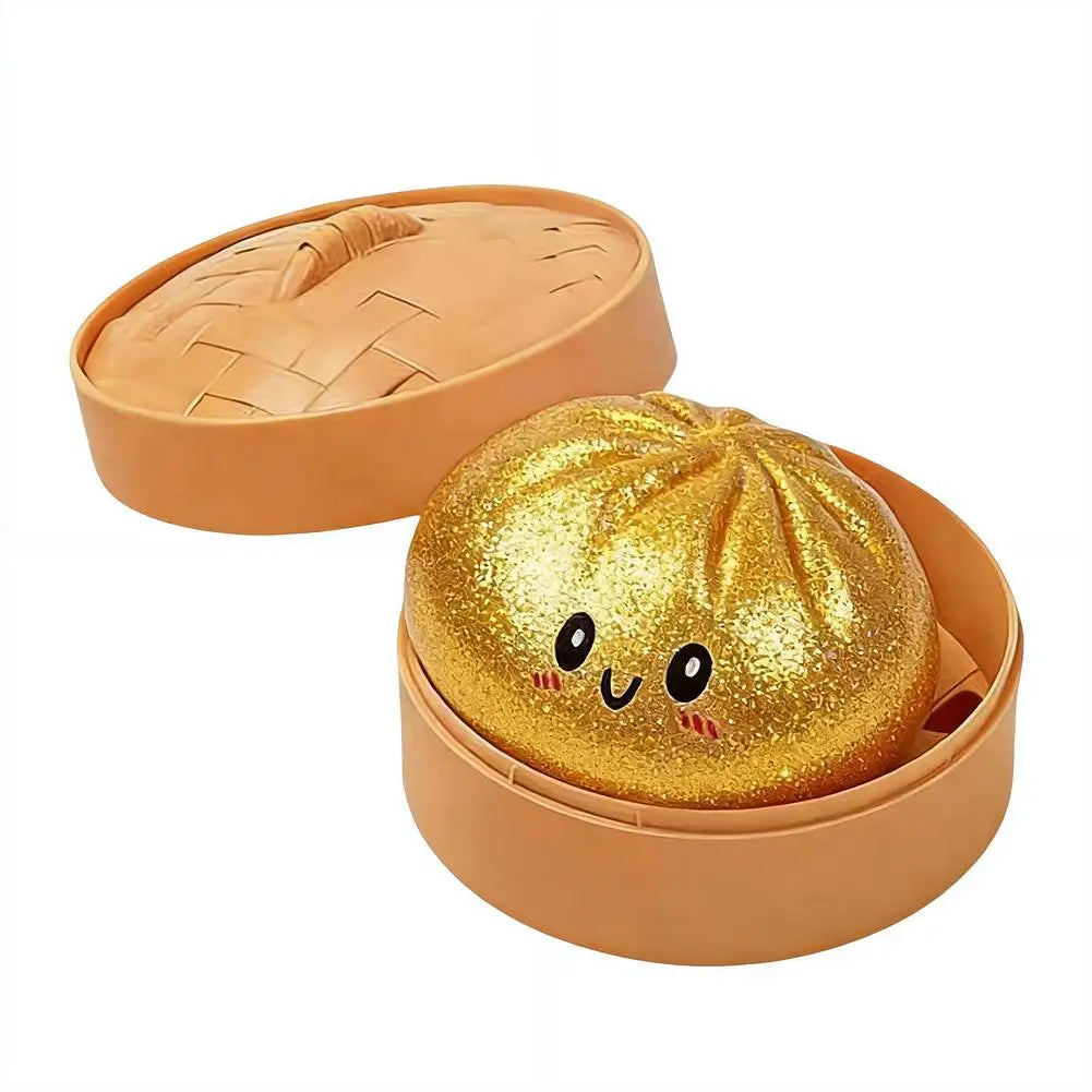 Realistic Giant Dumpling Squishy Toy – Soft TPR Bamboo Steamer Fidget Stress Relief & Creative Gift