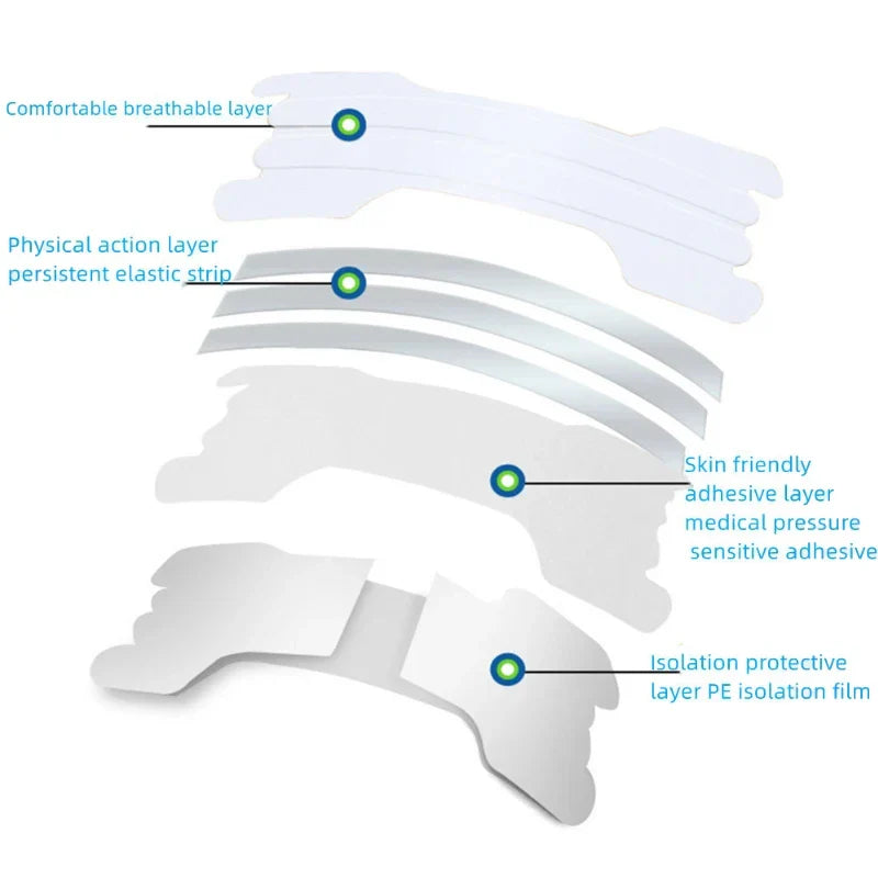 10/30/50/200pcs Nasal Strips — Extra Strength Transparent Anti-Snoring Patches for Better Sleep